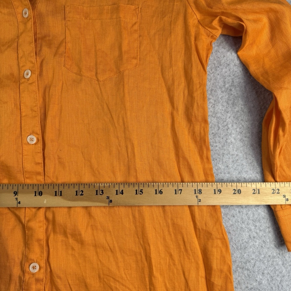 Hiho Tortola Linen Shirt Dress Womens Medium Button Up Boho Beachy Vacation READ - Picture 8 of 14